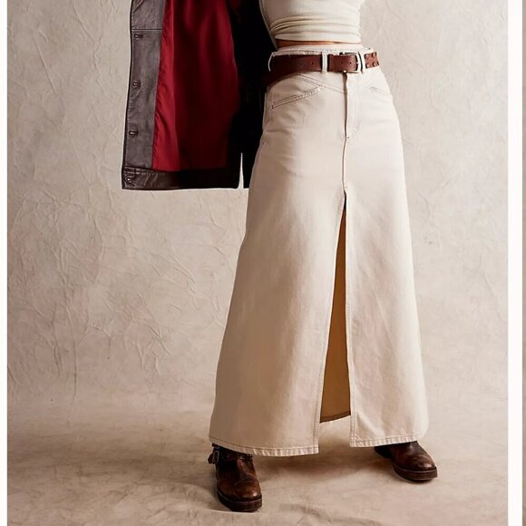 Free People Dresses & Skirts - #83 NWT Free People Come As You Are Denim Maxi Skirt in Wisp